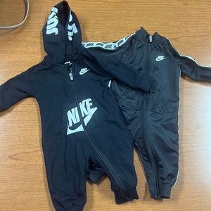 Two Nike zip up outfits 6 months